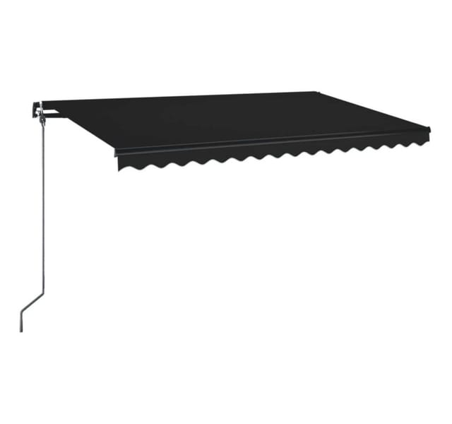 vidaXL Markise Manuell Einziehbar 450x350 cm Anthrazit 3069199