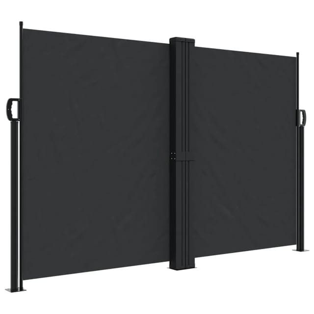 vidaXL Seitenmarkise Ausziehbar Schwarz 160x1200 cm 4004819