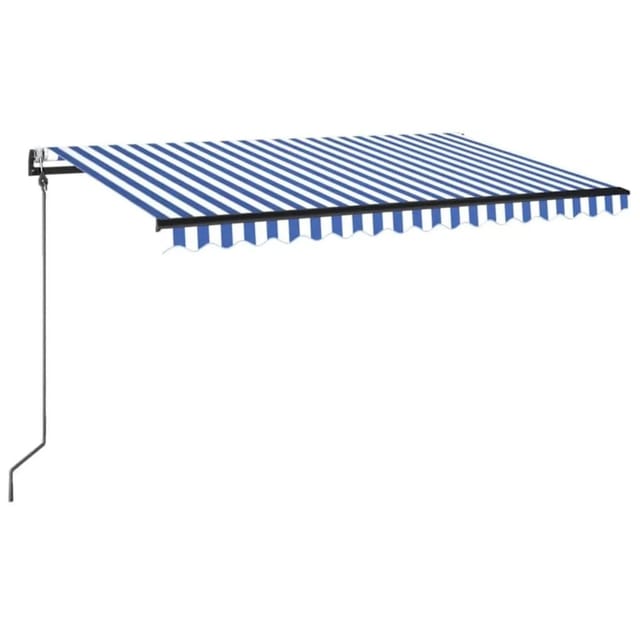 vidaXL Automatische Markise mit LED & Windsensor 400x350 Blau und Weiß 3069191