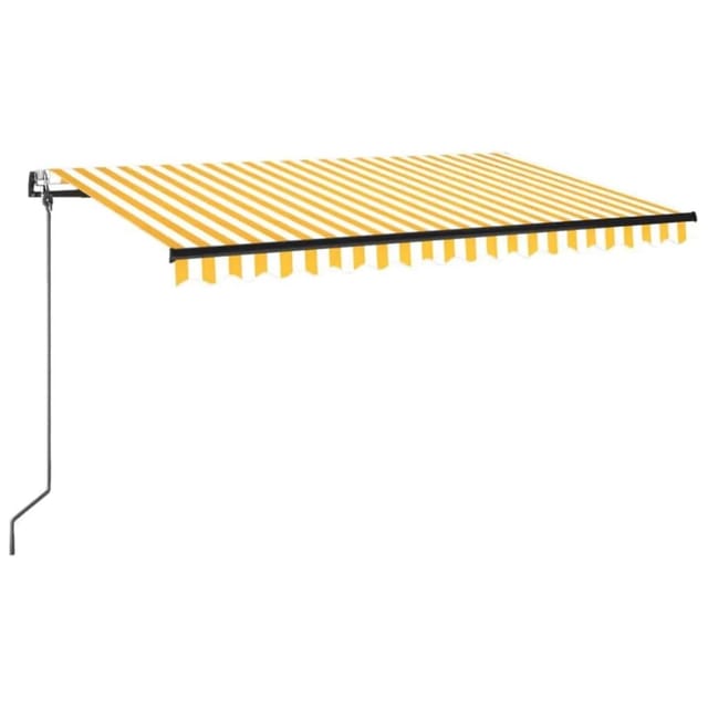 vidaXL Markise Automatisch Einziehbar 400x350 cm Gelb und Weiß 3069188