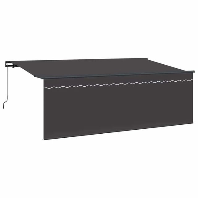 vidaXL Einziehbare Markise Anthrazit 350 x 200 cm 3329658