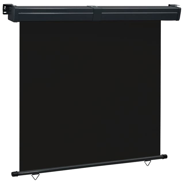 vidaXL Balkon-Seitenmarkise 175x250 cm Schwarz 48436