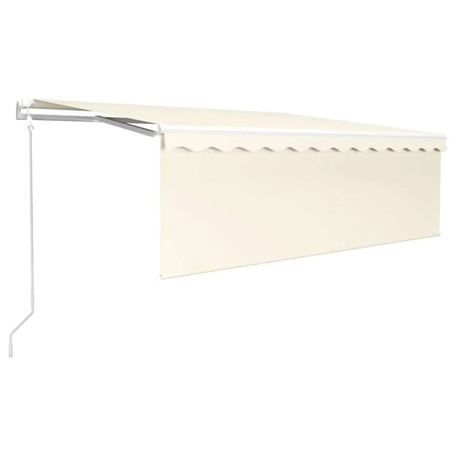 vidaXL Markise Automatisch Einziehbar mit Volant 4x3 m Creme 3069307
