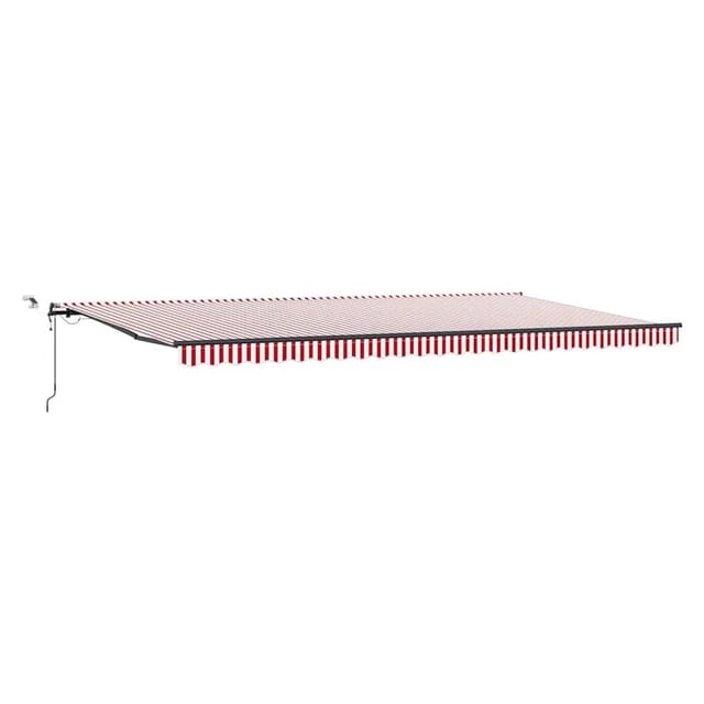 vidaXL Markisenstoff mit Rot und Weiß 600 x 300 cm Polyester 3331612
