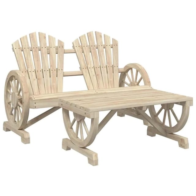 vidaXL 2-Tlg Garten-Lounge-Set Massivholz Tanne 365097