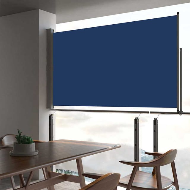 vidaXL Ausziehbare Seitenmarkise 140 x 300 cm Blau 48347