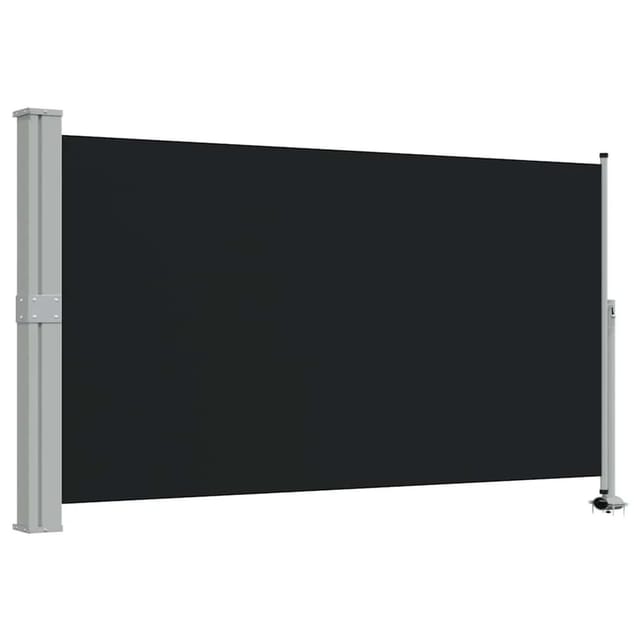 vidaXL Ausziehbare Seitenmarkise 140x300 cm Schwarz 45190