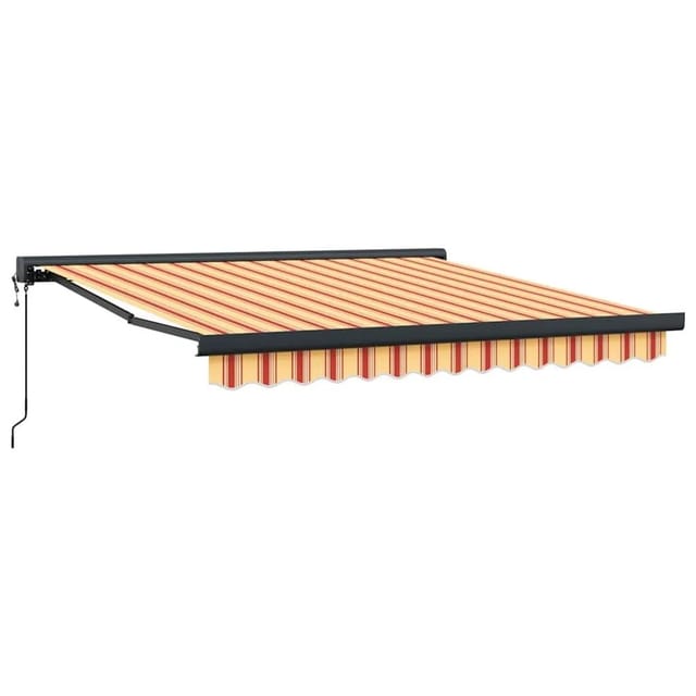 vidaXL Markise Einziehbar Gelb und Weiß 3,5x2,5 m Stoff und Aluminium 3154607