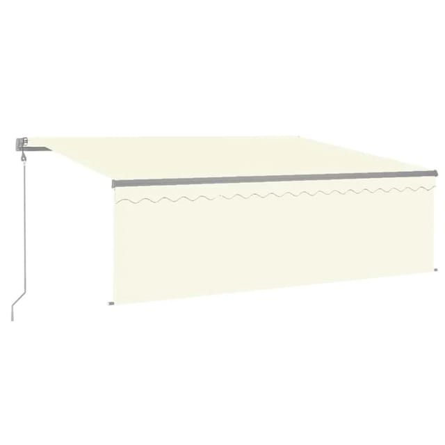 vidaXL Markise Automatisch mit Rollo LED Windsensor 4x3 m Creme 3069432