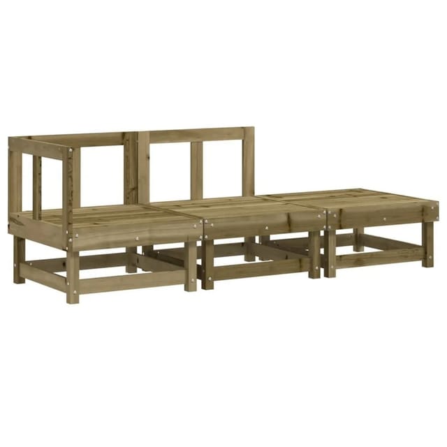 vidaXL 3-Tlg Garten-Lounge-Set Kiefernholz Imprägniert 825414