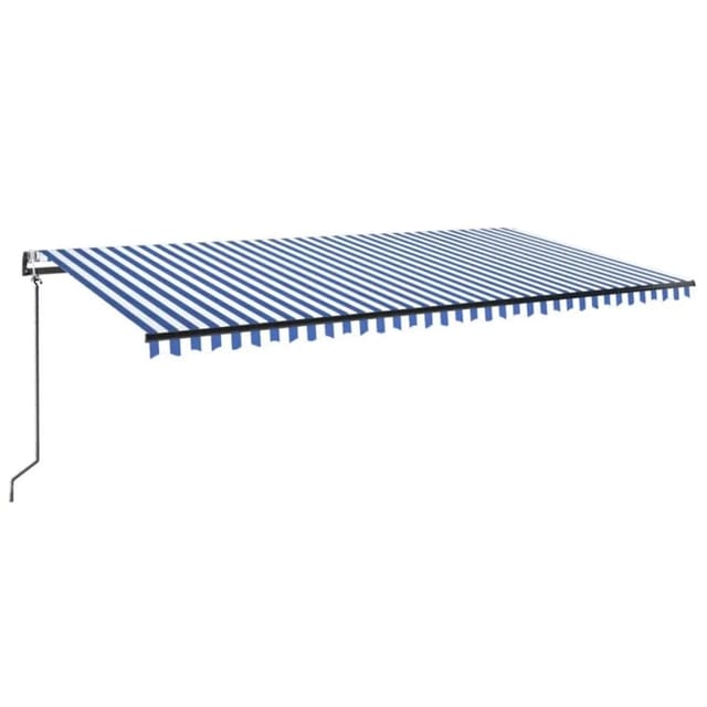 vidaXL Automatische Markise mit LED & Windsensor 600x300 Blau und Weiß 3069171
