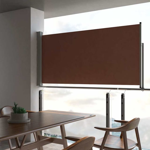 vidaXL Ausziehbare Seitenmarkise 120x300 cm Braun 48343
