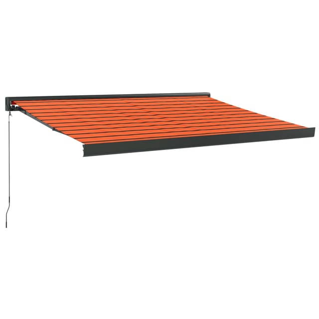 vidaXL Markise Einziehbar Orange und Braun 3x2,5 m Stoff und Aluminium 3154566