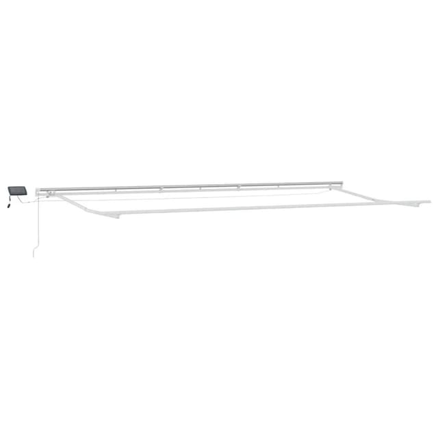 vidaXL Markisenrahmen mit LED-Lichtleisten Weiß 600 x 300 cm Aluminium 313204
