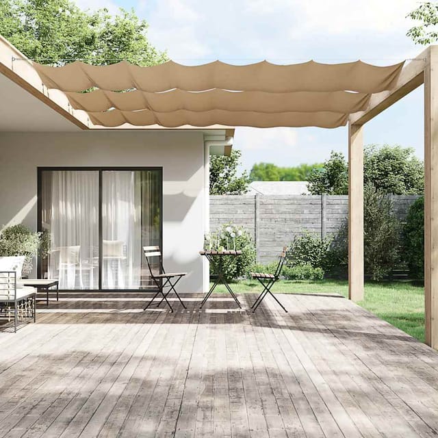 vidaXL Senkrechtmarkise Taupe 100x1000 cm Oxford-Gewebe 148407