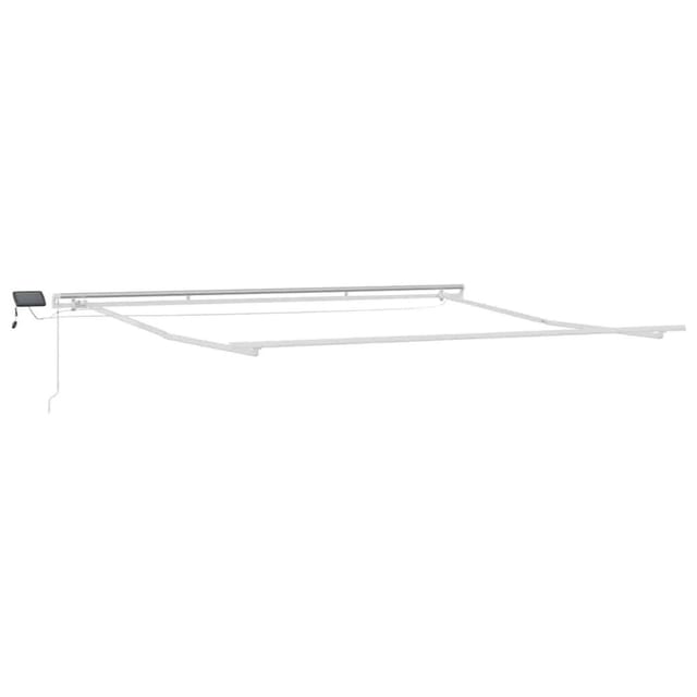 vidaXL Markisenrahmen mit LED-Lichtleisten Weiß 400 x 350 cm Aluminium 313205