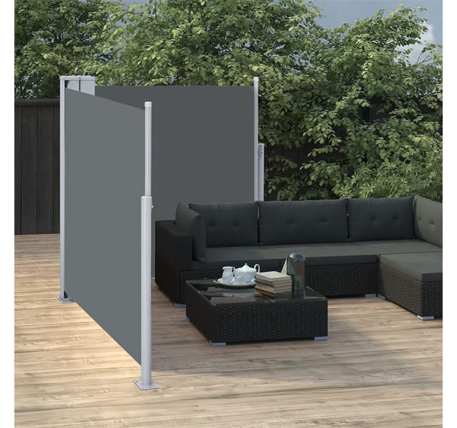 vidaXL Ausziehbare Seitenmarkise Anthrazit 120 x 600 cm 48450