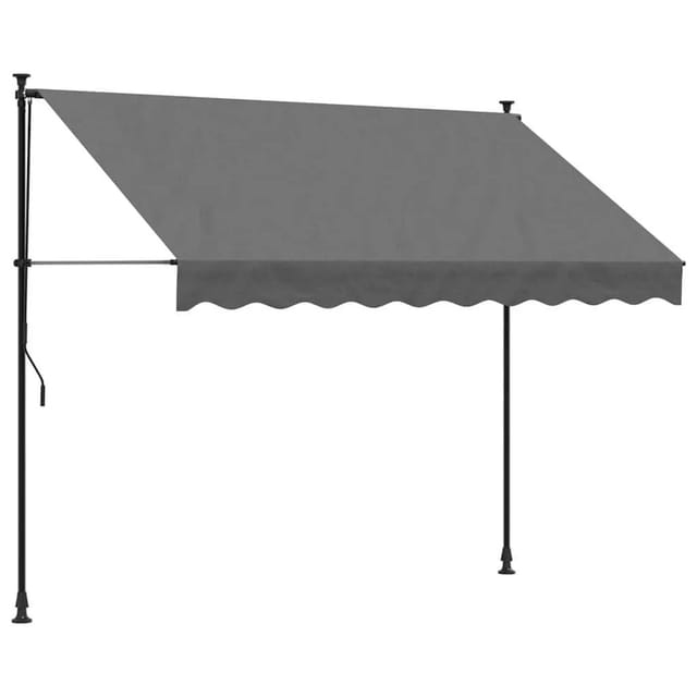 vidaXL Markise Einziehbar Anthrazit 250x150 cm Stoff und Stahl 368739