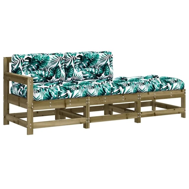 vidaXL 3-Tlg Garten-Lounge-Set mit Kissen Kiefernholz Imprägniert 825603