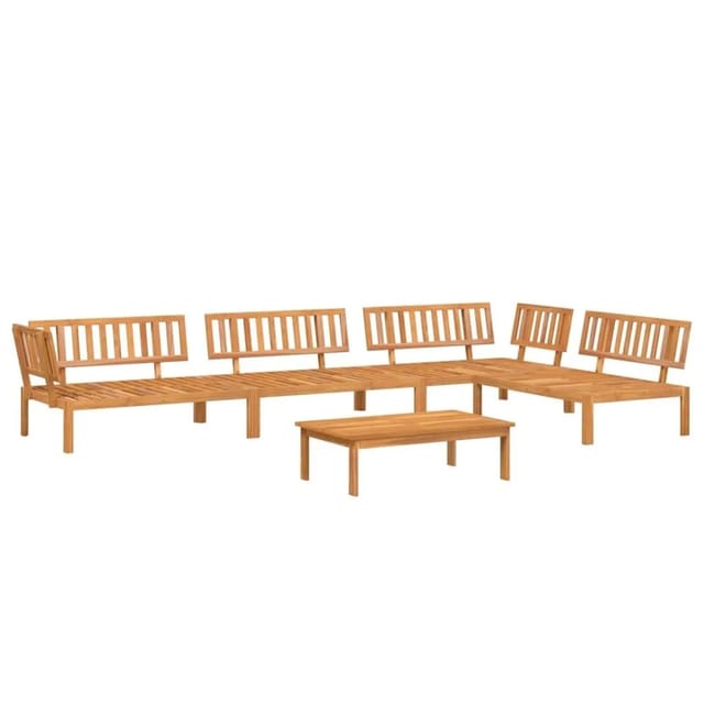 vidaXL 5 Tlg Garten-Sofagarnitur aus Paletten Massivholz Akazie 3209438