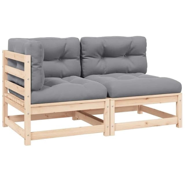 vidaXL 2-Tlg Garten-Lounge-Set mit Kissen Kiefer Massivholz 805745
