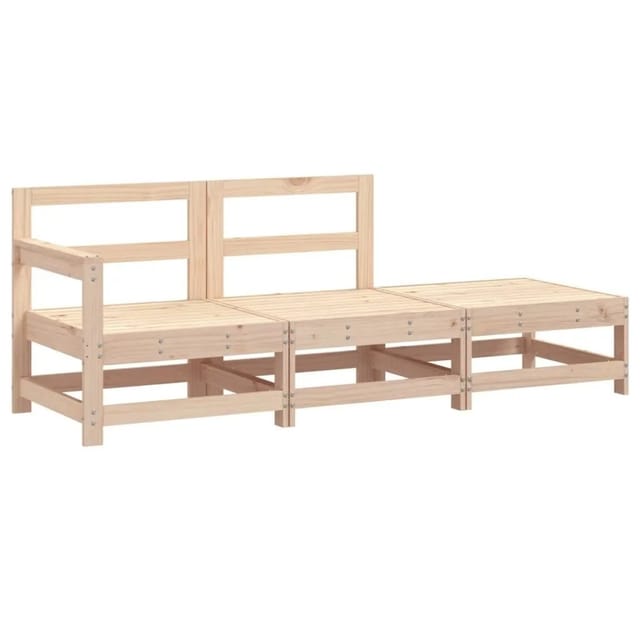 vidaXL 3-Tlg Garten-Lounge-Set Massivholz Kiefer 825520