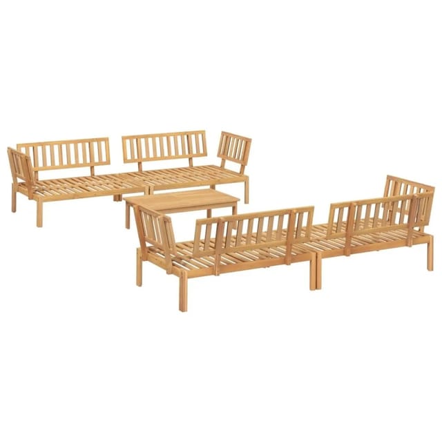 vidaXL 5 Tlg Garten-Sofagarnitur aus Paletten Massivholz Akazie 3209318