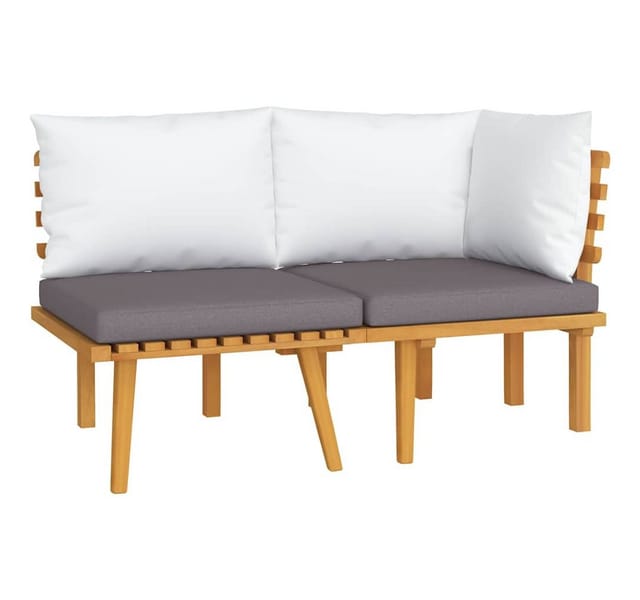 vidaXL 2-Tlg Garten-Lounge-Set mit Kissen Massivholz Akazie 316266
