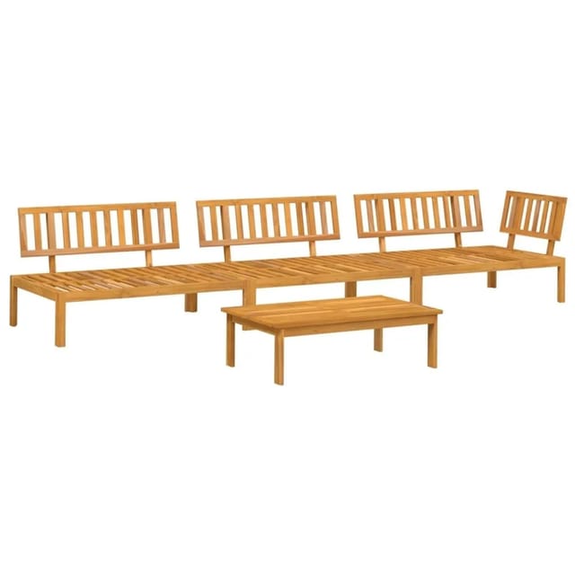 vidaXL 4 Tlg Garten-Sofagarnitur aus Paletten Massivholz Akazie 3209428