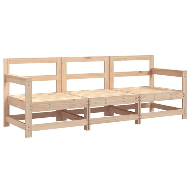 vidaXL 3-Tlg Garten-Lounge-Set Massivholz Kiefer 825527