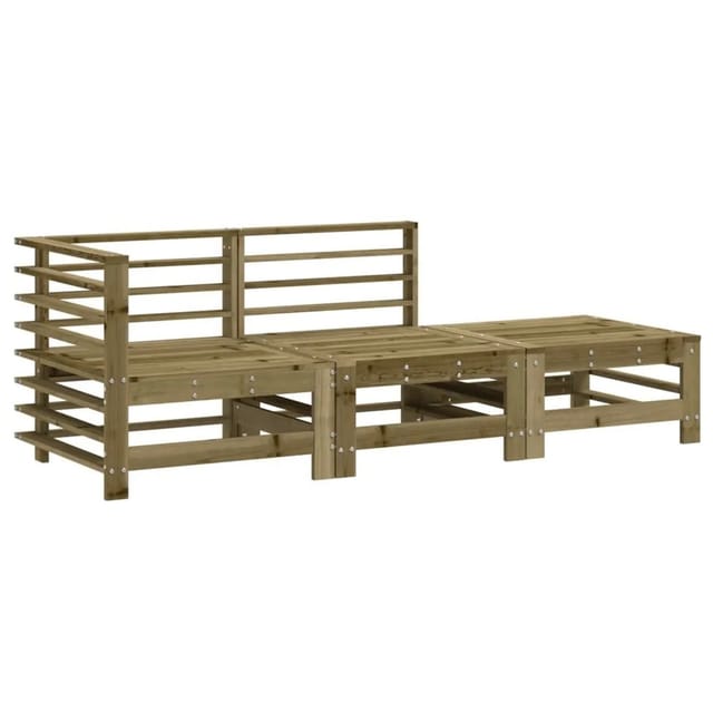 vidaXL 3-Tlg Garten-Lounge-Set Kiefernholz Imprägniert 825652