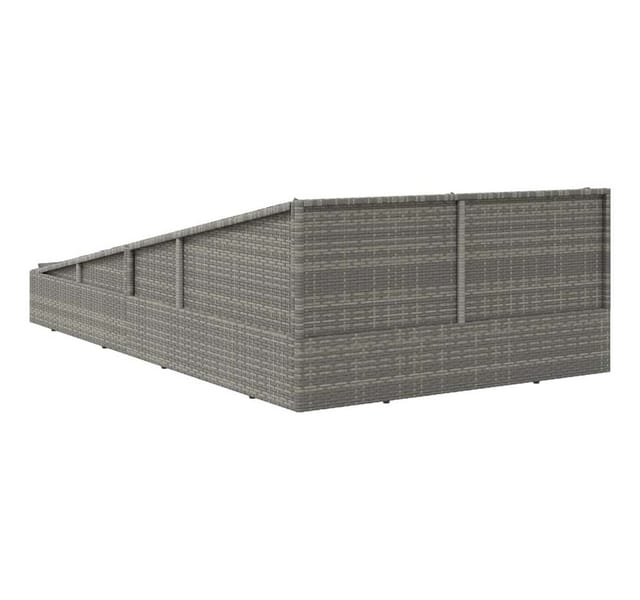 vidaXL Gartenbett Grau 110x200 cm Poly Rattan 45777