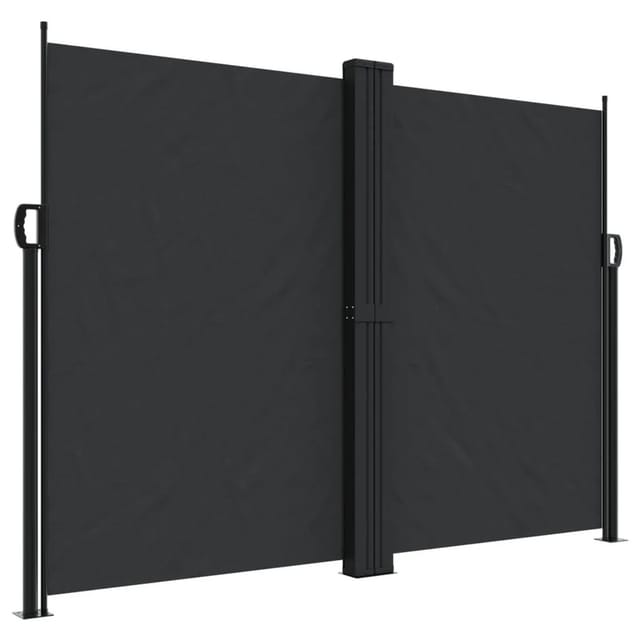vidaXL Seitenmarkise Ausziehbar Schwarz 180x1200 cm 4004834