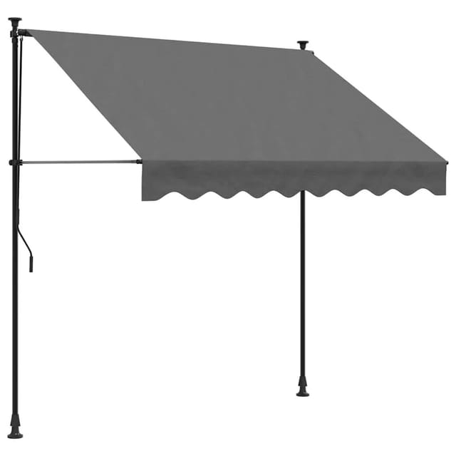 vidaXL Markise Einziehbar Anthrazit 200x150 cm Stoff und Stahl 368738