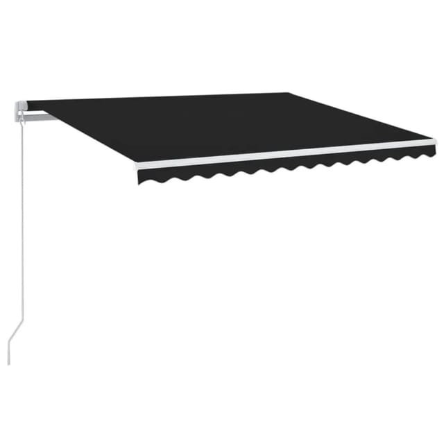 vidaXL Markise Manuell Einziehbar mit LED 350x250 cm Anthrazit 3068884
