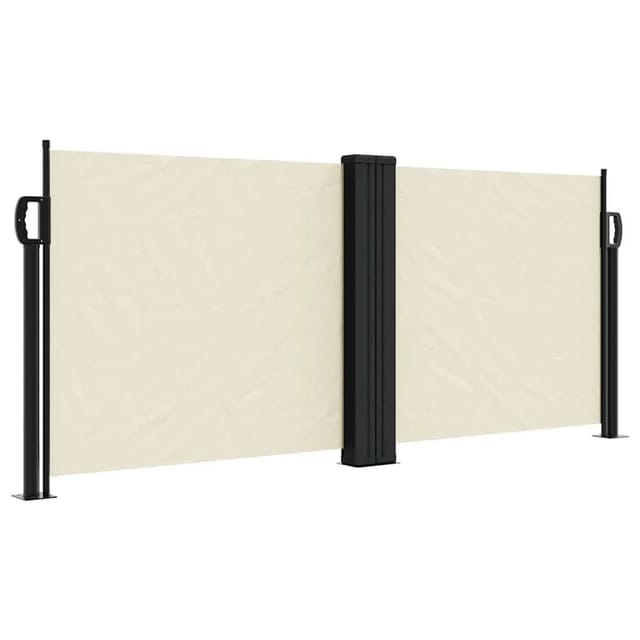 vidaXL Seitenmarkise Ausziehbar Creme 100x1000 cm 4004685