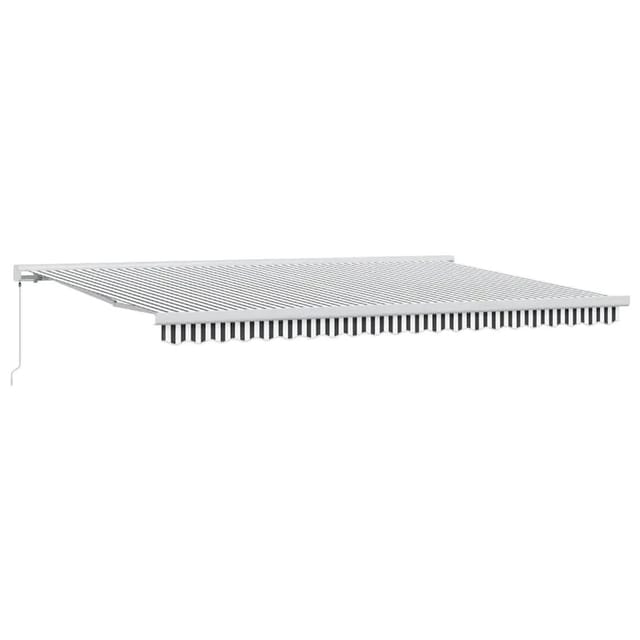 vidaXL Markise Einziehbar Anthrazit und Weiß 5x3 m Stoff und Aluminium 3216127