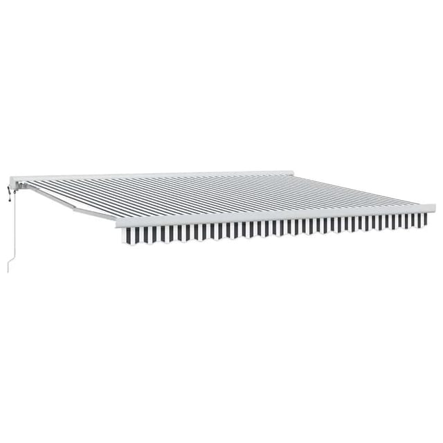 vidaXL Markise Einziehbar Anthrazit und Weiß 4x3 m Stoff und Aluminium 3216135