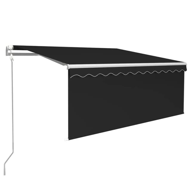 vidaXL Markise Automatisch mit Rollo LED Windsensor 3x2,5 m Anthrazit 3069274