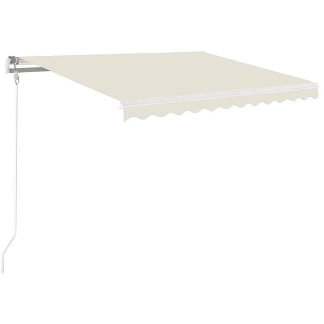vidaXL Markise Manuell Einziehbar mit LED 350x250 cm Creme 3068882
