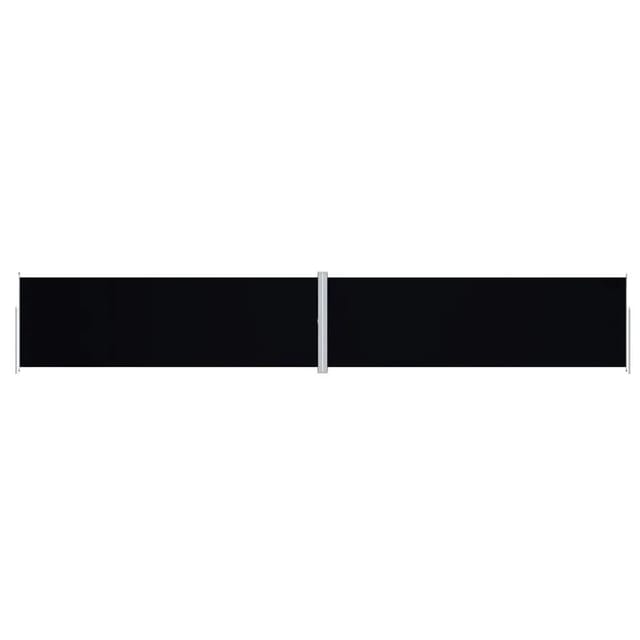 vidaXL Seitenmarkise Ausziehbar Schwarz 200x1200 cm 318078