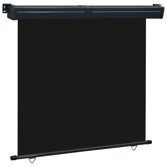 vidaXL Balkon-Seitenmarkise 165x250 cm Schwarz 48430