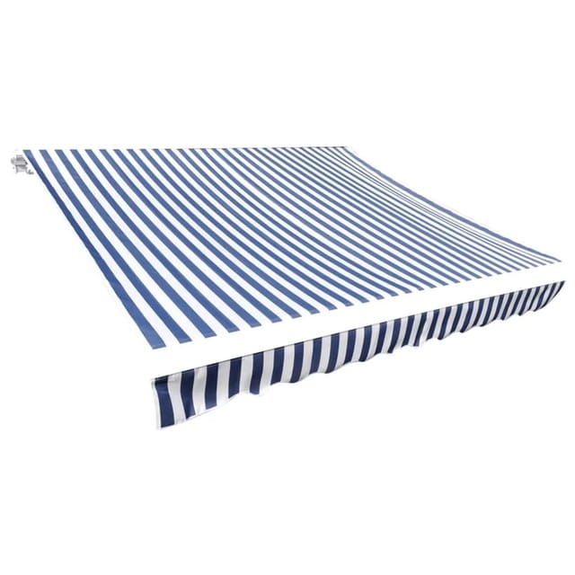 vidaXL Markisenbespannung Canvas Blau & Weiß 500x300 cm 143701