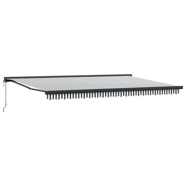 vidaXL Markise Einziehbar Anthrazit und Weiß 5x3 m Stoff und Aluminium 3216142