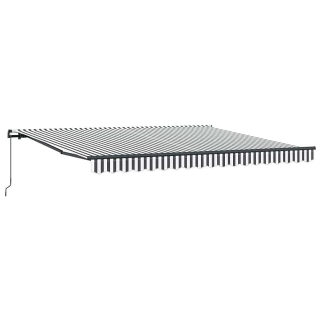 vidaXL Markise Manuell Anthrazit und Weiß 400x300 cm 3310230