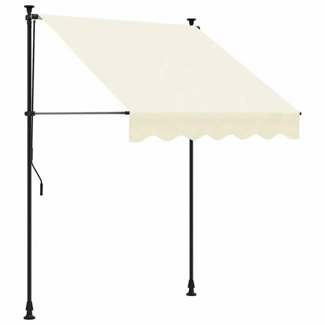 vidaXL Markise Einziehbar Creme 200x115 cm Stoff und Stahl 368745