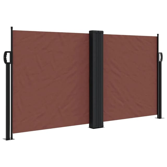 vidaXL Seitenmarkise Ausziehbar Braun 120x1200 cm 4004794