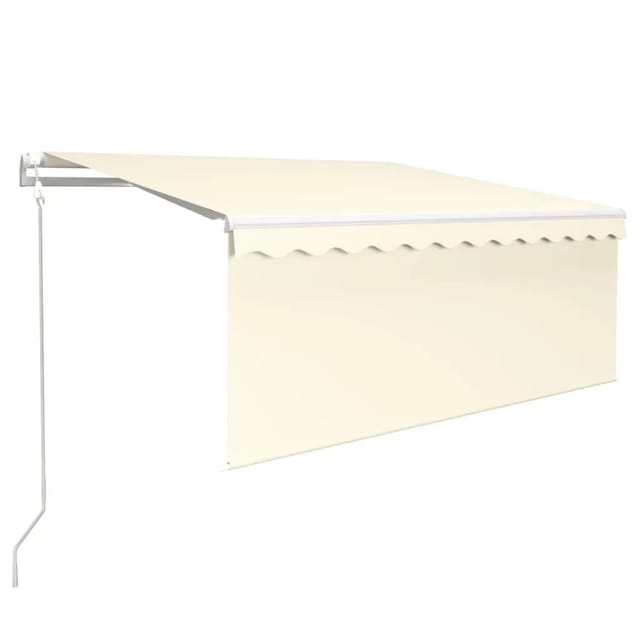 vidaXL Markise Automatisch mit Rollo LED Windsensor 3x2,5 m Creme 3069272