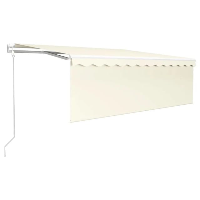 vidaXL Markise Automatisch mit Rollo LED Windsensor 4x3 m Creme 3069312