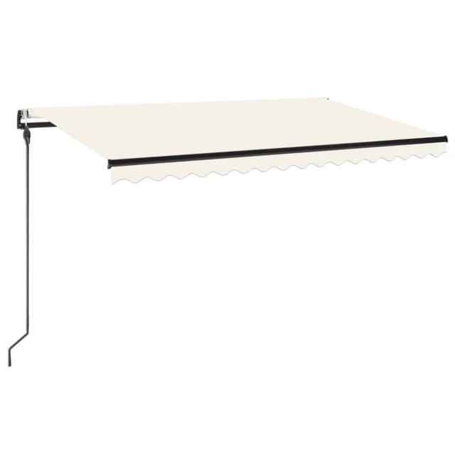 vidaXL Automatische Markise mit LED & Windsensor 450x300 cm Creme 3069132